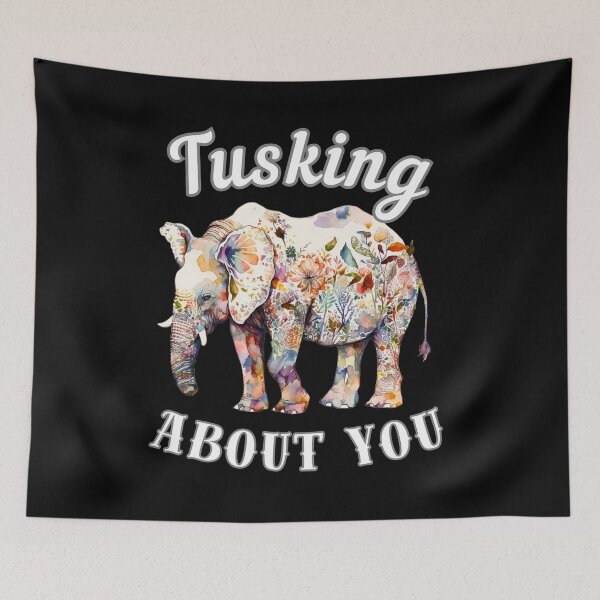 Item preview, Tusking About You designed and sold by ElephantVibes.