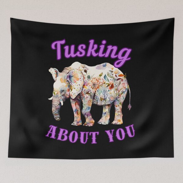 Item preview, Tusking About You. elephant face designed and sold by ElephantVibes.