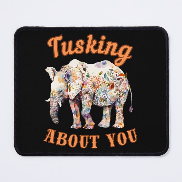Item preview, Tusking About You. elephant portrait designed and sold by ElephantVibes.