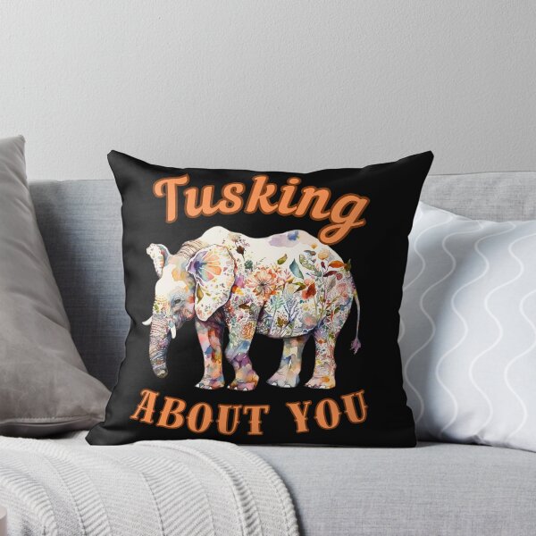 Item preview, Tusking About You. elephant portrait designed and sold by ElephantVibes.