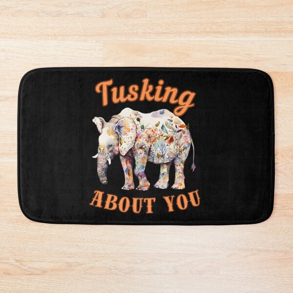 Item preview, Tusking About You. elephant portrait designed and sold by ElephantVibes.