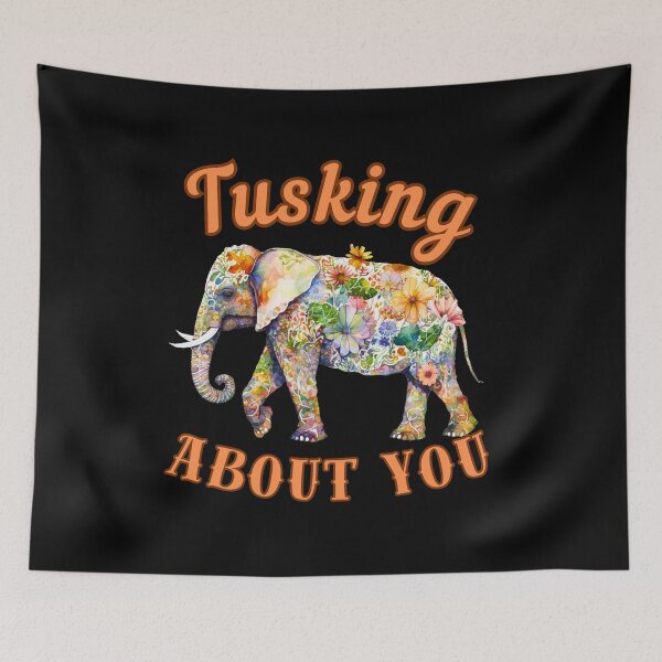 Item preview, Tusking About You. Flower elephant designed and sold by ElephantVibes.