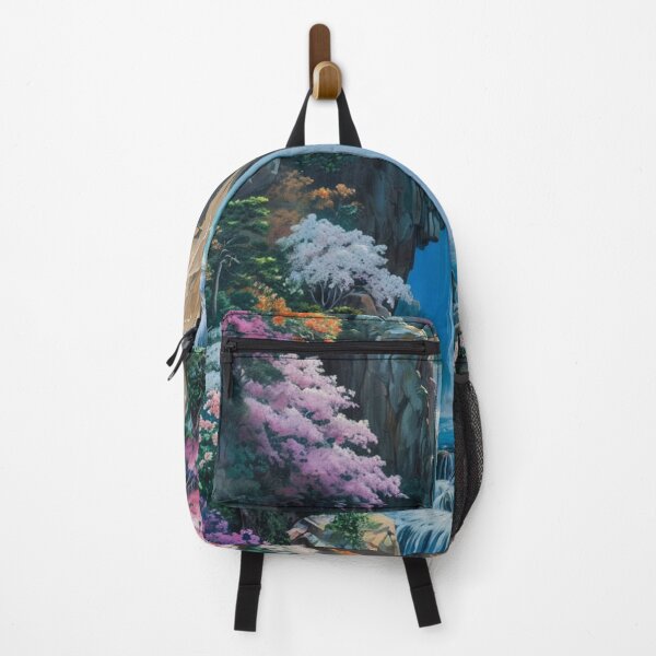 Item preview, Flowers with Waterfall Wall Art Prints designed and sold by Godzillaart.