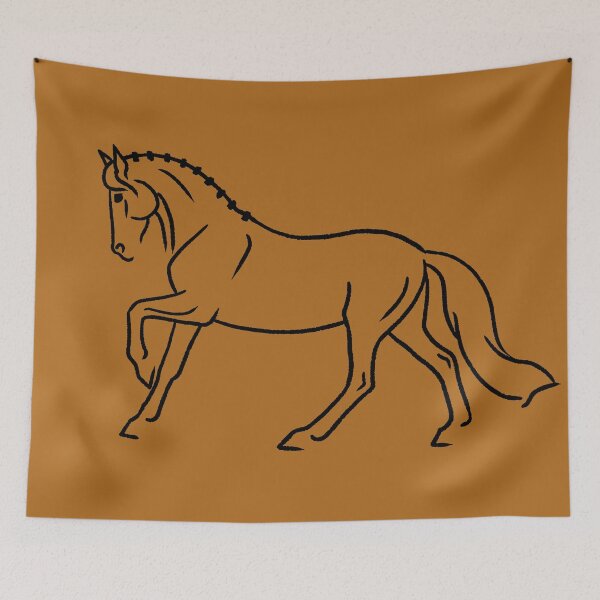 Item preview, Minimalist Sketch of Cantering Dressage Horse designed and sold by DappledMoon.