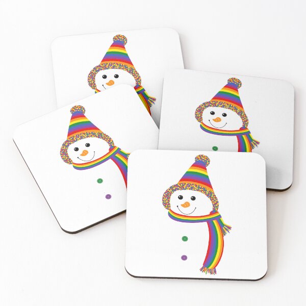 Item preview, Rainbow LGBTQ Pride Snowman Snowperson designed and sold by JoyfulJen.