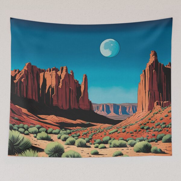 Item preview, Capitol Reef Landscape With Moon designed and sold by Secondearth.