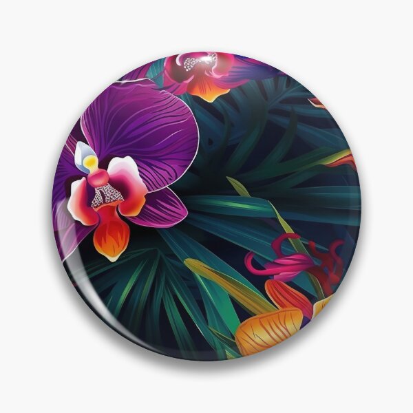 Item preview, Orchid Tile 22: Masquerade in Bloom, Spotted and Striped Exotica in Vibrant Hues designed and sold by TheBrainArt.