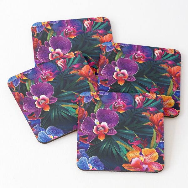 Item preview, Orchid Tile 22: Masquerade in Bloom, Spotted and Striped Exotica in Vibrant Hues designed and sold by TheBrainArt.