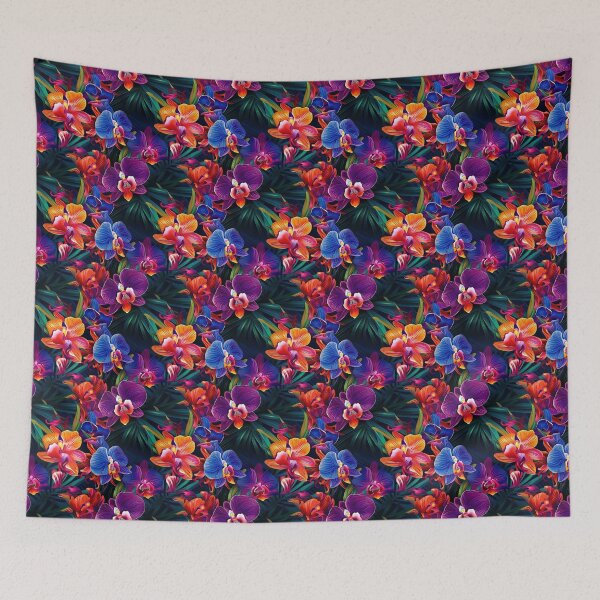 Item preview, Orchid Tile 22: Masquerade in Bloom, Spotted and Striped Exotica in Vibrant Hues designed and sold by TheBrainArt.