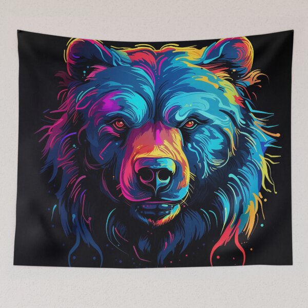 Item preview, Bear Pop Neon Art 1 designed and sold by AstroRisq.