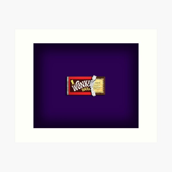 Wonka Bar Chocolate Gold Ticket Candy Sweets Metal Print for Sale by  Amalia90