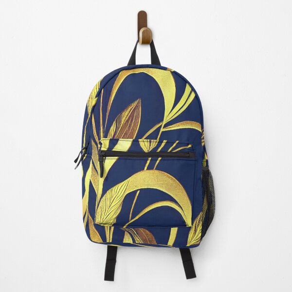 Item preview, Art Deco Golden Leaves Pattern On Midnight Blue designed and sold by DEC02.