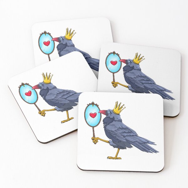Item preview, Raven with crown admiring himself  designed and sold by Mariarti-ink.