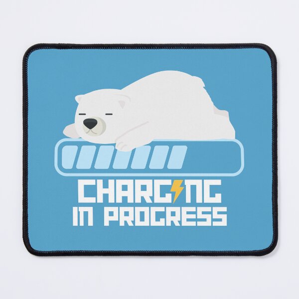 Item preview, Cute Sleeping polar bear Charging In Progress designed and sold by The magic Yellow bus.