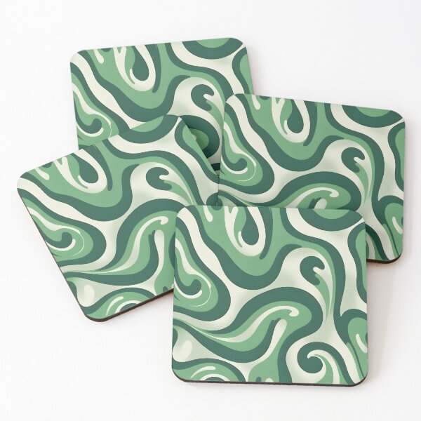 Item preview, Mid-century modern,  Fluid Shapes,  Emerald Green #2 designed and sold by Prints and Lifestyle.
