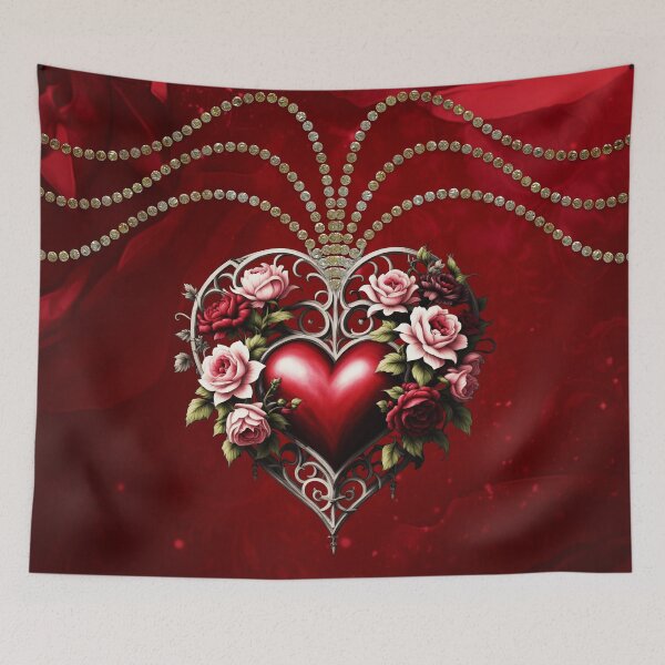 Item preview, Noble gothic heart with flowers. designed and sold by nicky2342.
