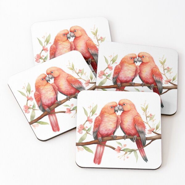 Item preview, Cute parrots expressing love! designed and sold by fribabywonder.
