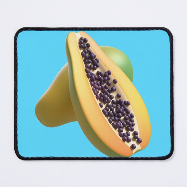 Item preview, "Tropical Splendor: 3D Rendering of a Delectable Papaya" designed and sold by hjian8219.