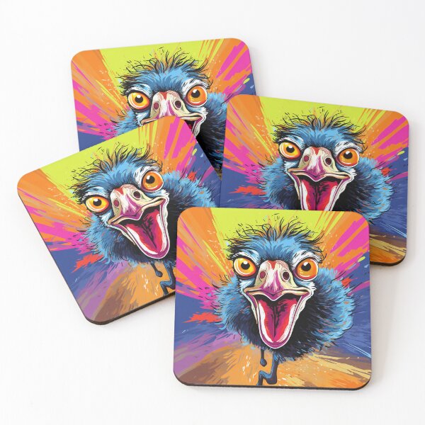 Item preview, Ostrich Cartoon Pop Art 3 designed and sold by AstroRisq.