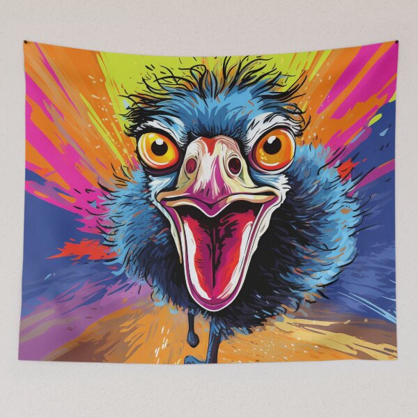 Item preview, Ostrich Cartoon Pop Art 3 designed and sold by AstroRisq.
