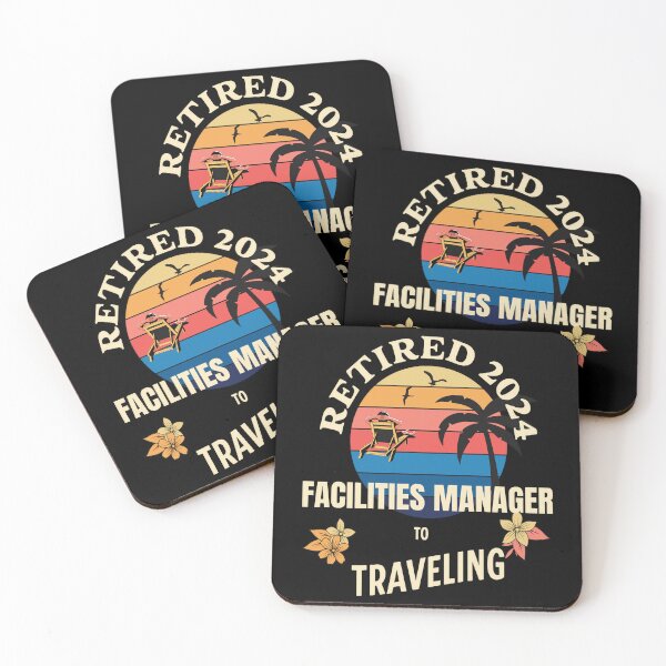 Item preview, Retired Facilities Manager 2024. Tropical Sunset Retirement Vibes Design designed and sold by johnharry3.