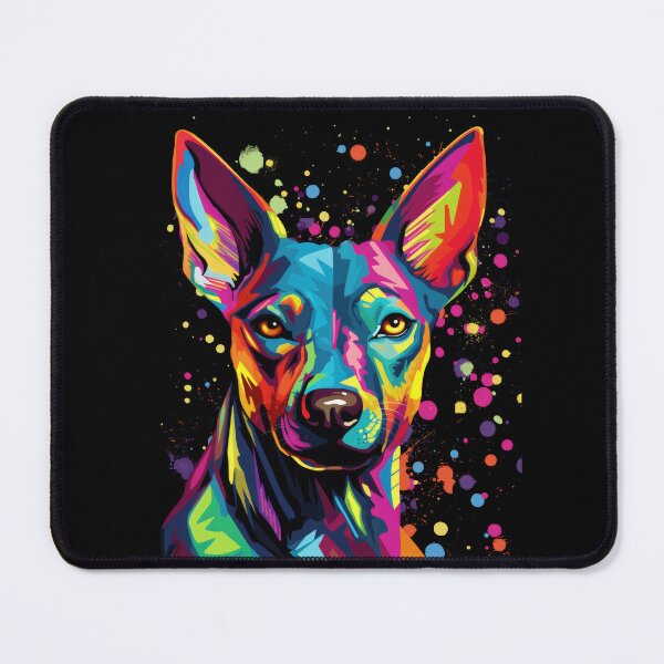Item preview, colorful xoloitzcuintle xolo Mexican hairless dog, colorful dog art painting designed and sold by WallyPink.