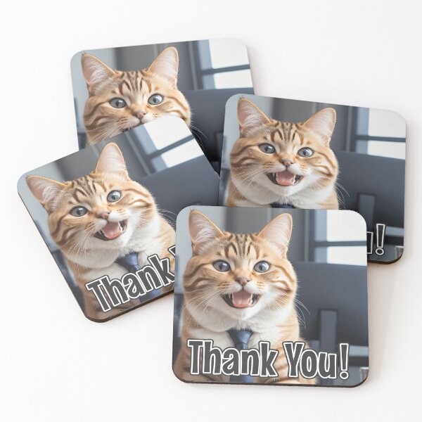 Item preview, AI-Generated Cat 02 "Thank you" designed and sold by Cliff-Qi.
