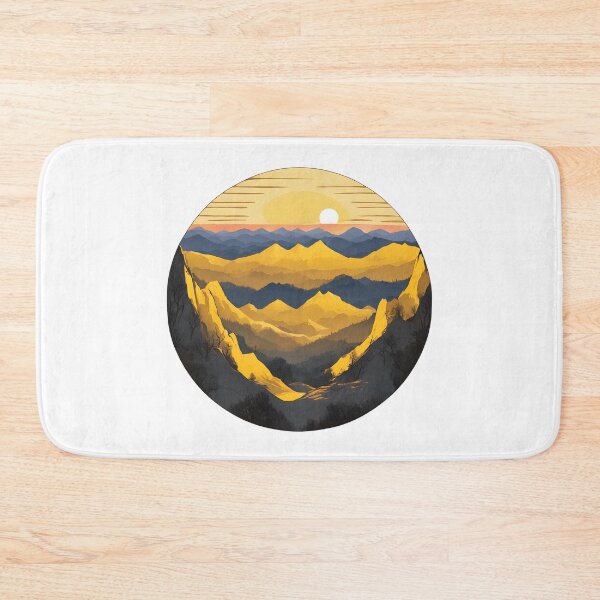 Item preview, Yellow Mountain Range Sunset  designed and sold by CharmStudio.