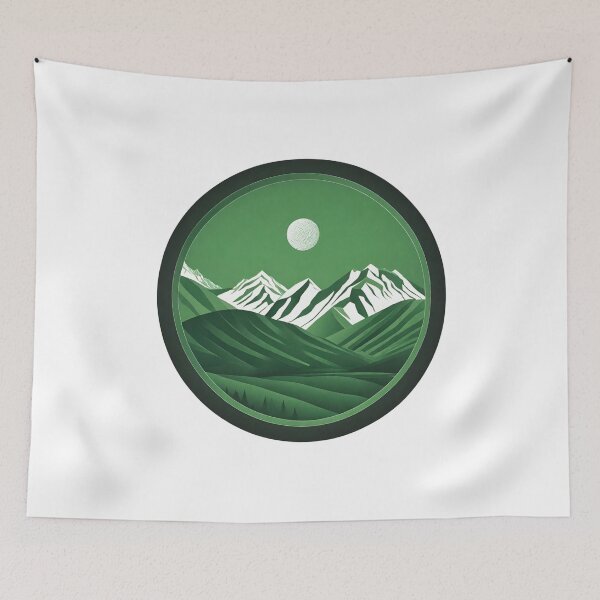 Item preview, Green Mountain Range Sunset  designed and sold by CharmStudio.