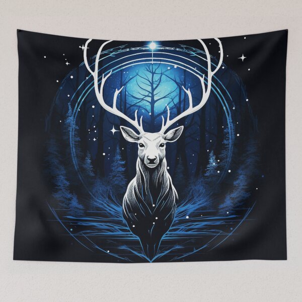Item preview, Celestial Stag - Guardian of the Starlit Woods designed and sold by dungeonwarriors.