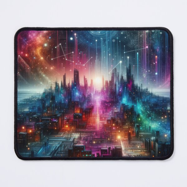 Item preview, Futuristic Neon City Dreamscape designed and sold by SunkenCost.