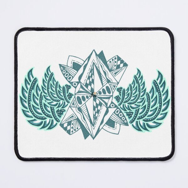 Item preview, A Green Mandala with Wings Design designed and sold by lepxna.