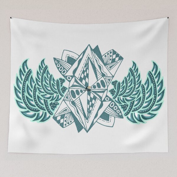Item preview, A Green Mandala with Wings Design designed and sold by lepxna.