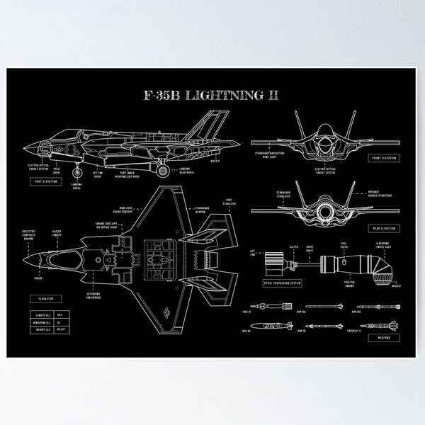 Item preview, F-35 Lightning II (White Stencil - No Background) designed and sold by BGALAXY.