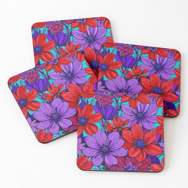 Item preview, Red and Purple Flowers designed and sold by vcalemine.