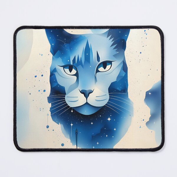 Item preview, Magical Blue Watercolor cat designed and sold by Kristabela.
