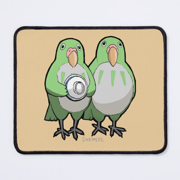 Item preview, Parakeets with Bowl designed and sold by Sabtastic.