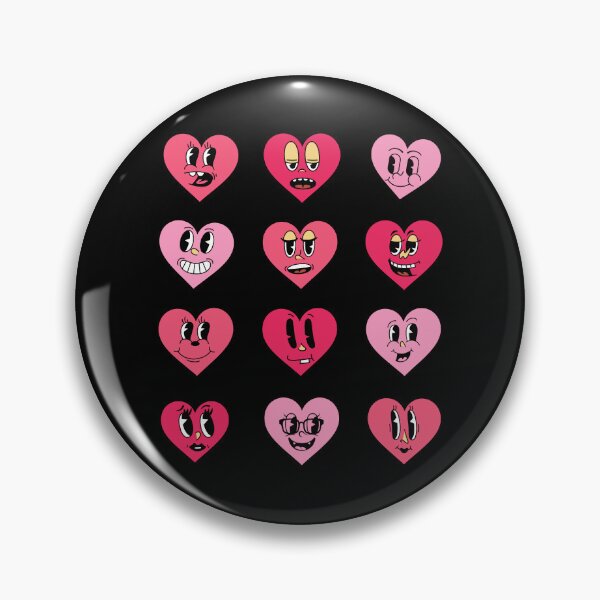 Item preview, Heart Face Pattern designed and sold by MarblesManaged.