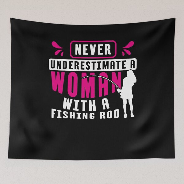 Item preview, A Woman With A Fishing Rod Funny Fishing designed and sold by ArabCorner.