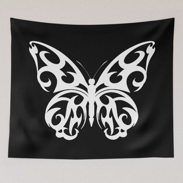 Item preview, White Butterfly Tribal Tattoo Style designed and sold by Ninjakandy.