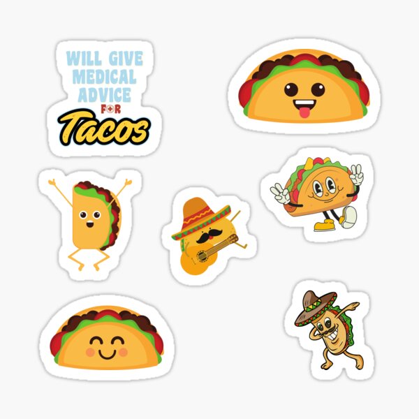 Item preview, Will give Medical Advice for Tacos Design With Sticker Pack designed and sold by ShamblesShirts.