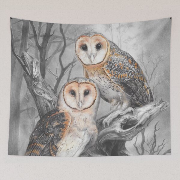 Item preview, Tasmanian Masked Owls designed and sold by Fiona Francois.