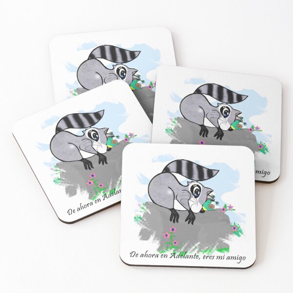 Item preview, Raccoon and snail - From now on, you are my friend  designed and sold by Shirley cute art .
