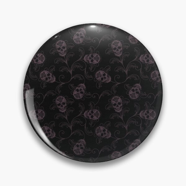 Item preview, Dark Ornate Filigree Skull Pattern with Goth Academia Vibes designed and sold by RedFinchDesigns.