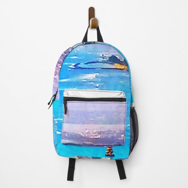 Item preview, Magic Island and Ala Wai Harbor in center Waikiki view (grainy artwork) designed and sold by R-F-B.