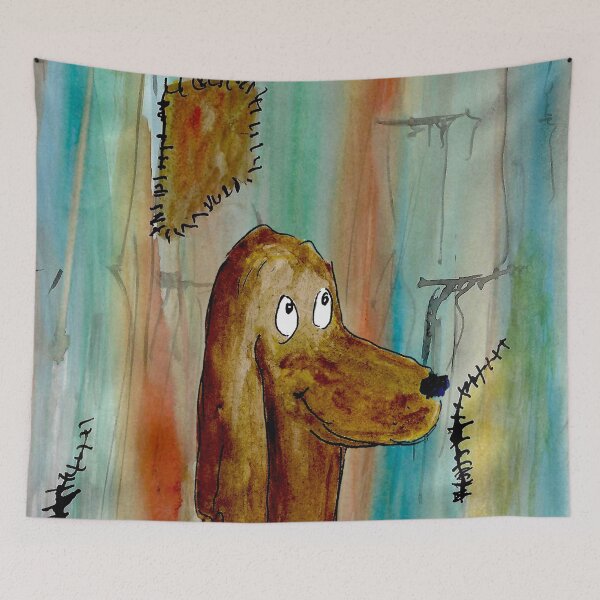 Item preview, Cute Dozy patchwork dog Labrador / working cocker spaniel dog designed and sold by iancoppack.