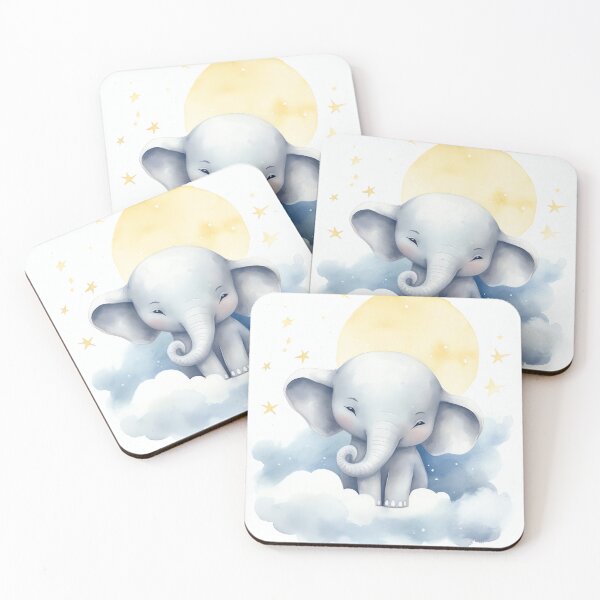Item preview, Moonlit Elephant designed and sold by cute-animals99.