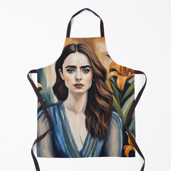 Item preview, Emily in Paris Lily Collins picture with Lily flowers designed and sold by JackFreestone.