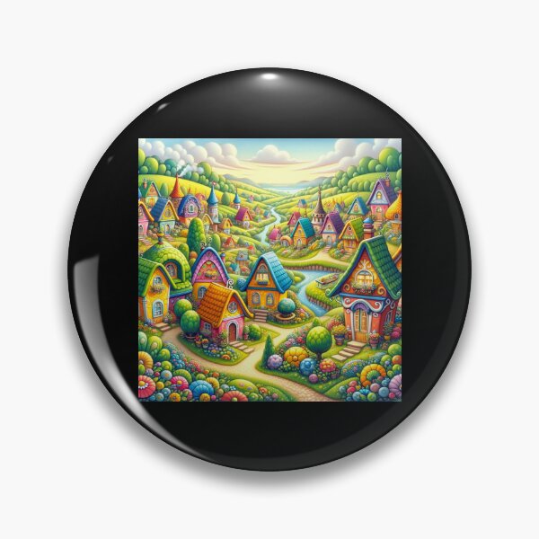 Item preview, Whimsical Fantasy Village designed and sold by BestArtByArvind.