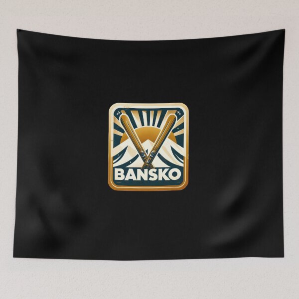 Item preview, Nostalgic Bansko Ski Paradise Ski Resort Funny Gifts designed and sold by BadhbhArt.